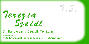 terezia szeidl business card