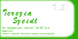 terezia szeidl business card